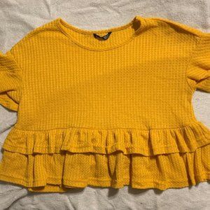 Yellow Medium Shein Babydoll Shirt